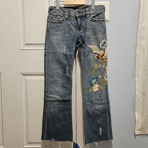 X2 embroidery jeans